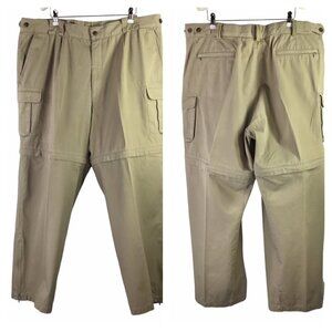 TravelSmith Men's Convertible Cargo Pants Khaki 42 x 30 Zip Off Travel Hiking